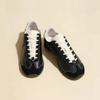 [Versão em Couro Macio] Sapatilhas de Treino de Ballet Femininas 2025 Novas Sapatos Forrest Gump com Aumento Interno de Altura Sapatos Casuais Planos Retrô