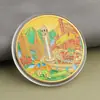 Monedas conmemorativas de ciudades, recuerdos turísticos, monedas coloridas en relieve con paisajes arquitectónicos de Beijing, Shanghái y Nanjing, monedas conmemorativas coleccionables