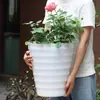 Maceta roscada de imitación cerámica, tamaño grande, plástico de resina engrosado, contenedor para plantar árboles de uso doméstico, transpirable, para balcón y uso en exteriores, venta al por mayor