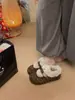 Zapatos de invierno para mujer, gruesos y cálidos, estilo Birkenstock, con elevador interno de altura y forro de felpa, adecuados para mujeres embarazadas, con un diseño de algodón esponjoso tipo nieve