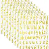 Pegatinas de letras y números de 1 pulgada, impermeables, con purpurina plateada, tarro de especias, globo navideño, decoración guka, pegatinas de letras