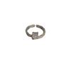 Anillo de Zirconia Retorcido para Mujer, Moda Vintage, Anillo Ajustable Brillante Personalizado Microincrustado, Anillo para Dedo Índice Estilo Hip-Hop, Moderno