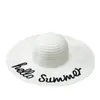 Sombrero de Paja Bordado Estilo Resort, Sombrero de Sol de Ala Ancha, Sombrero Tejido a Mano, Sombrero de Sol para Playa junto al Mar
