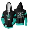 2023 transfronteiriço novo Riman Chuyin futuro cosplay 3D impressão digital moletom com capuz zíper pullover