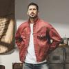 Chaqueta de Mezclilla Rosa Dopamina Estilo Retro Americano para Hombre Moda Primavera y Otoño Asut Fixation Chaqueta Casual de Otoño