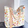 Bolsa de Lona Floral Whisper - Fresca y Elegante, Bolso de Mano de Alto Valor para Estudiantes para la Clase, Bolso de Hombro Versátil para el Viaje Diario