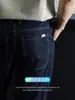 ¡Estilo de Gama Alta! Pantalones Casuales Rectos Sueltos Clásicos Retro para Hombre de Denim Lavado con Cáñamo Lyocell