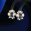 Brincos Oudina Design Geométrico de Luxo Leve para Mulheres, Novo Estilo Argola de Prata S925 Moda Versátil Venda por Atacado