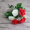 Estilo Europeu Retro 5 Garfos Cachos de Pequenas Rosas de Chá Flores Artificiais Atacado Casamento Casa Flores Falsas de Ameixa de Chá Pequenas Flores