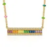 Collar Arcoíris Corazón Color Mixto Nuevo Estilo Transfronterizo Europeo y Americano, Cadena Clavícula Flor Diseño Único de Nicho para Mujeres para Festivales y Vacaciones
