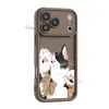 Funda de teléfono linda de gato perezoso para Apple 16Promax Funda suave de silicona iPhone17 Cubierta protectora anticaídas para niñas