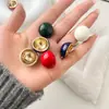 Brincos Coloridos Dopamina Retro para Mulheres, Brincos Simples e Versáteis para o Dia a Dia, Alto Padrão, Luxo Leve, Design de Nicho
