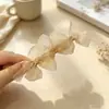 Pinza para el pelo de lazo para la parte trasera de la cabeza, encaje negro de gasa coreana, súper de hada, popular en redes sociales, estilo japonés, accesorio para el pelo de pinza lateral para niñas