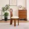 Silla con Llave de Sirena Francesa Silla de Comedor de Madera Maciza Hogar Nueva Silla de Lujo Ligero Silla con Respaldo de Diseñador Silla de Mesa de Comedor Vintage