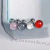 Piercing para lengua de purpurina fina de 8 colores, adorno de lengua en espiral externa de acero inoxidable, joyería de piercing de anillo para lengua de acero de titanio, venta al por mayor de gran éxito transfronterizo desde Yiwu