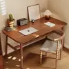 Mesa de Computador para Quarto, Mesa para Home Office, Mesa de Trabalho Simples para Meninas, Mesa Retangular Simples para Casa de Aluguel, Conjunto de Mesa e Cadeiras