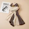 Bufanda de Cachemira Sintética de Nuevo Estilo Otoño e Invierno al por Mayor Transfronteriza, Chal Grueso Cálido Versátil Bicolor y Calentador de Cuello, Soporta Personalización
