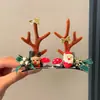 Pinza para el Cabello de Reno Navideño para Mujer Pinza para el Cabello de Fiesta Festiva Accesorio para el Peinado Accesorios de Disfraz Cosplay Lindo Doble Pinza Accesorios para el Cabello