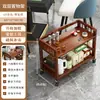 Mesa de té, Mesa de té pequeña para uso doméstico, Estación de preparación de té, Gabinete lateral, Gabinete de té, Estante de almacenamiento, Estante de almacenamiento para hojas de té y juego de té