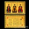 Cartão Dourado dos Três Imperadores Cartão de Metal do Buda Cartão dos Oito Trigramas Taoístas Cartão Dourado Portátil Pequeno Cartão Alumínio Impresso Colorido