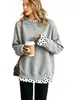 Sudadera gruesa de manga larga con bloques de color para mujer de Amazon, serie con stock a largo plazo, superventas de otoño/invierno, estilo casual para parejas