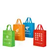 Bolsas Tote de Tecido Não Tecido Lisas com Logotipo Personalizado para Publicidade e Promoção Corporativa, Sacolas de Presente Ecológicas Laminadas Feitas Sob Medida