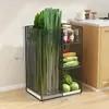 Estante de Almacenamiento de Verduras para Piso de Casa Cocina Cesta de Almacenamiento de Cebolleta Jengibre Ajo Balcón Pasillo Cesta de Almacenamiento de Frutas y Verduras Camote