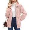 Nuevo Abrigo de Felpa con Cremallera, Cuello Alto, Holgado, Jacquard a Cuadros, Cárdigan para Mujer, Ropa Transfronteriza Europea y Americana, Otoño e Invierno 2026