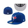 Boné de Baseball MLB Comércio Exterior Novo Boné Fechado Unissex Bordado Hip-Hop Tamanho do Boné Proteção Solar ao Ar Livre Boné à Prova de Vento