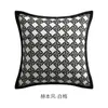 Cojín Decorativo Estilo Francés Blanco y Negro Color Crema para Sofá, Sala de Estar, Sensación de Lujo Ligero de Gama Alta, Cojín de Respaldo de Tamaño Grande