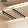 Barra de Colgar para Armario Poco Profundo con Forma de U Montada en la Parte Superior, Colgador Vertical para Armario Delgado, Colgador para Pantalones de Barra Cruzada sin Taladro