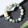 Jade blanco natural raíz de Bodhi león Xingshi proverbio de seis palabras placa pulsera de juego para hombre y mujer pulsera decorativa de cuentas de Buda suaves para enrollar en el dedo