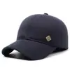 Chapéu Novo Masculino Outono e Inverno Quente Boné de Aba Média Idade e Idosos Proteção de Orelha de Inverno Boné de Basebol Chapéu de Veludo e Algodão para Exterior