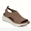 Sandalias nuevas transfronterizas para mujer Otoño y Verano 2021 Malla Suela Gruesa Pies Boca de Pez Tejido Volador Casual Deportivo Talla Grande Zapatos de Mujer