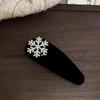 Black velvet strass floco de neve hairpin fêmea outono e inverno side bangs clip testa quebrada cabelo BB clip hairpin clip cocar