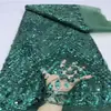 Tejido de Malla Bordado con Lentejuelas Geométricas Florales Europeas Multicolores Tejido Bordado con Lentejuelas Ropa para Escenario y Vestidos de Noche