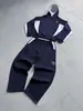 Ins Europeo y Americano Nuevo Color Combinación Bordado Sudadera Elegante Moda Y2K Casual Traje de Pantalón Estilo Deportivo para Mujer Venta al por Mayor