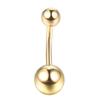 Piercing para ombligo básico especial de comercio electrónico transfronterizo acero inoxidable galvanoplastia al vacío doble diamante piercing para el cuerpo joyería