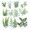 Hojas Verdes Simuladas, Hierba Acuática, Hojas Persas, Decoración de Pared de Flores para Bodas, Ramillete, Accesorios de Flor para Muñeca, Accesorios Hechos a Mano para DIY
