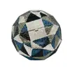 Bolso de Mano de Cristal Nuevo con Base Plana y Forma de Diamante para la Noche con Pesado Adorno de Diamantes, Bolso de Mano de Banquete Totalmente de Diamantes para Mujer