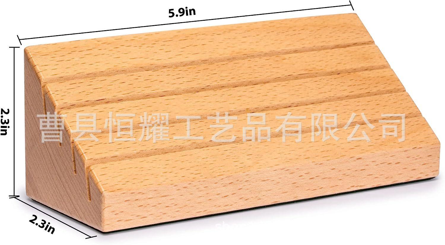 木制底座 扑克牌支架 榉木家庭纸牌游戏卡片展示架 BSCI