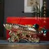Botella de Vino de Cerámica Quanyou de Jingdezhen Paquete de 3 kg Pez Arowana de Colores Adornos para el Hogar Regalo Cerámica de Colección Sellada