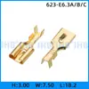 Conector plug 623-E6.3 inserto de mola par de plug estanhado terminal de enrolamento contínuo macho e fêmea