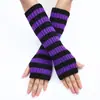 Guantes sin dedos estilo Harajuku Ins Ninja de estilo japonés, guantes oscuros disco hip-hop geniales para protección solar, protectores de brazo, mangas tejidas Jk para mujer