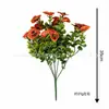 Ramo de Flores de Pensamiento Simuladas con Eucalipto y Hierba, Plantas Artificiales para el Hogar, Hotel, Accesorios de Fotografía y Decoración Floral