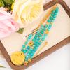 Popular en Xiaohongshu Collar del Dios de la Riqueza Amarillo Oro de Arena Antigua Turquesa con Cuentas Patrón de Martillo Colgante de Brújula del Dios de la Riqueza Amarillo