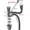 Desagüe de Fregadero de Cocina de una o Doble Cubeta Accesorios de Cesta de Acero Inoxidable Tubería de Desagüe Engrosada Envío Gratis