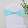 Funda para silla sin nudos, termoadhesiva, con lazo de flores y pedrería, con banda elástica y pedrería, ideal para bodas, eventos y comercio exterior.