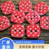 Botones cuadrados de nácar natural con lunares rojos para vestidos, costura, ropa de muñecas, coleteros y manualidades DIY