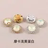 Borde Satelital Diamante Moca Gelatina de Proteína Hebilla de Cristal Accesorios para Ropa Decoración de Vestido de Novia Pedrería Hebilla Cosida a Mano